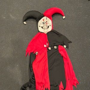 Scary jester costume kids size medium